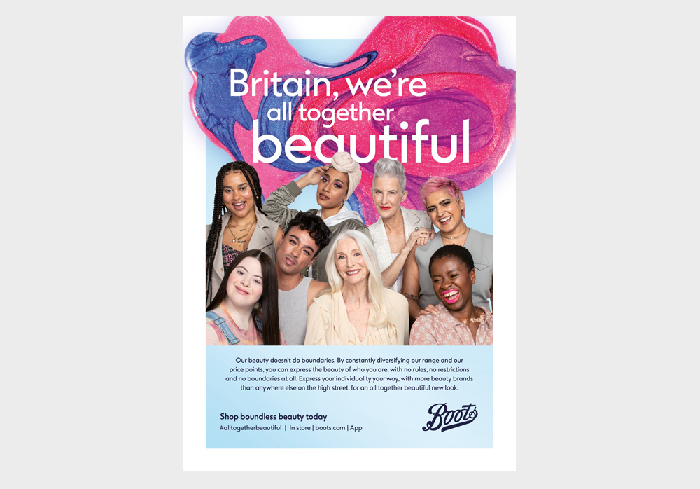 Boots beauty press advertising - all together beautiful